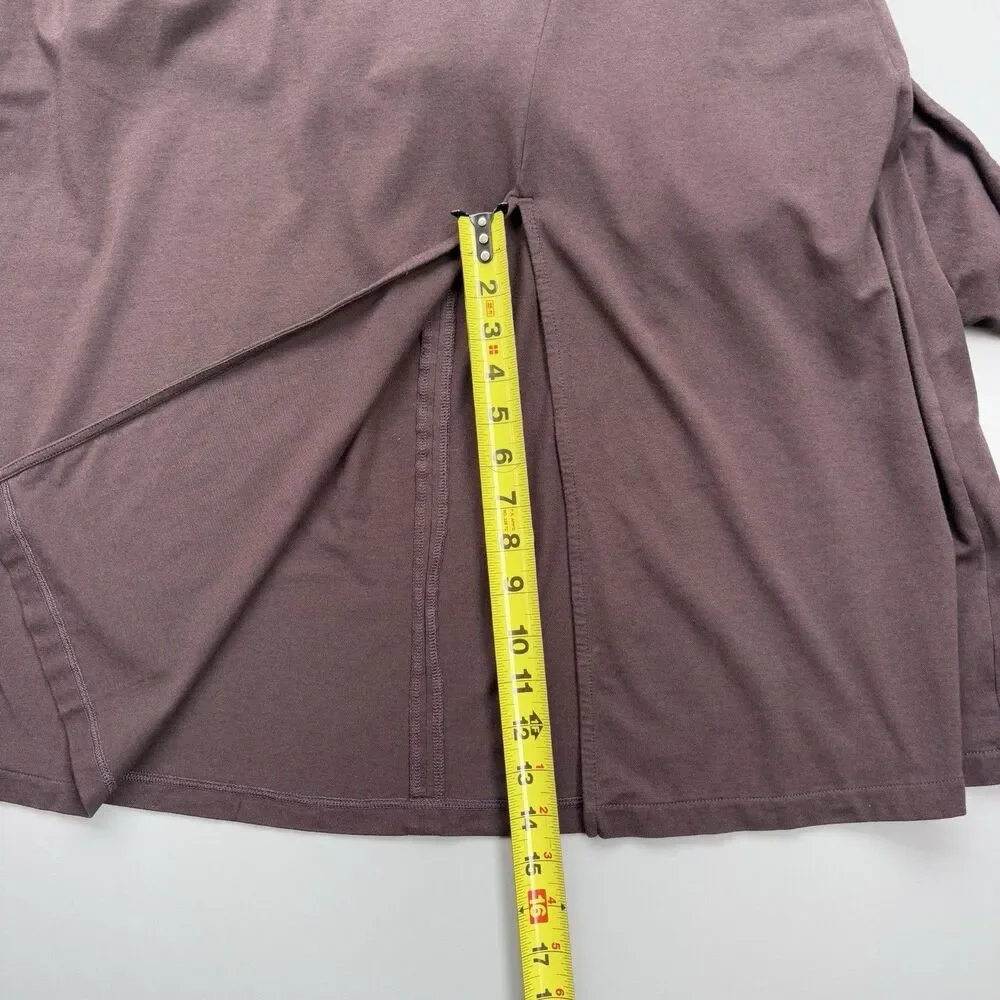 CUYANA Dolman Sleeve Midi Dress Medium Organic Pima Cotton Lagenlook Ruched Cuff - Picture 13 of 15